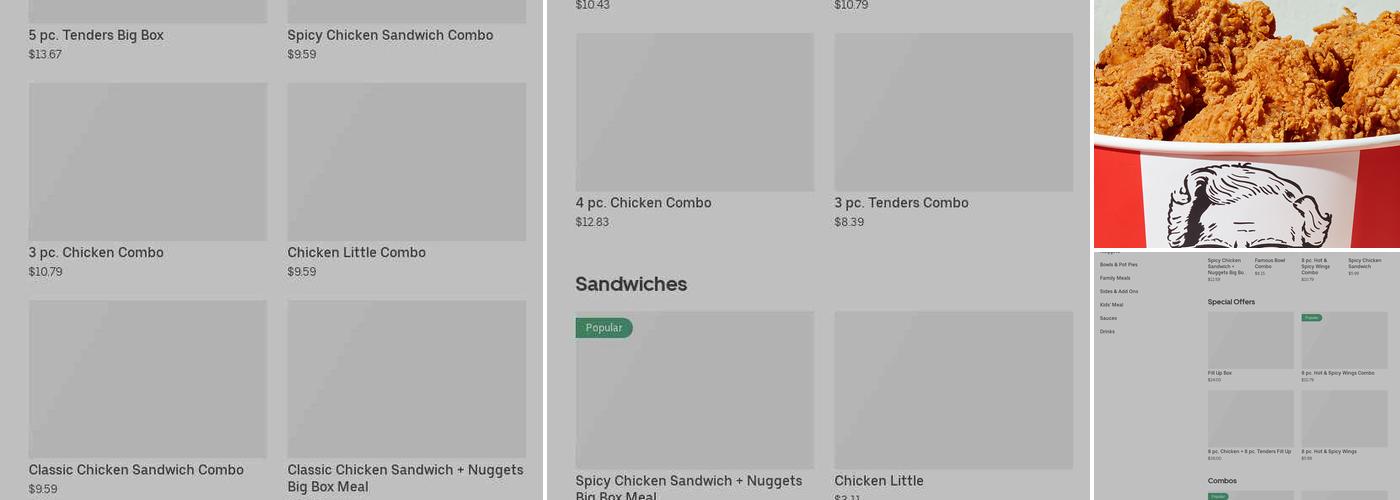 KFC Menu