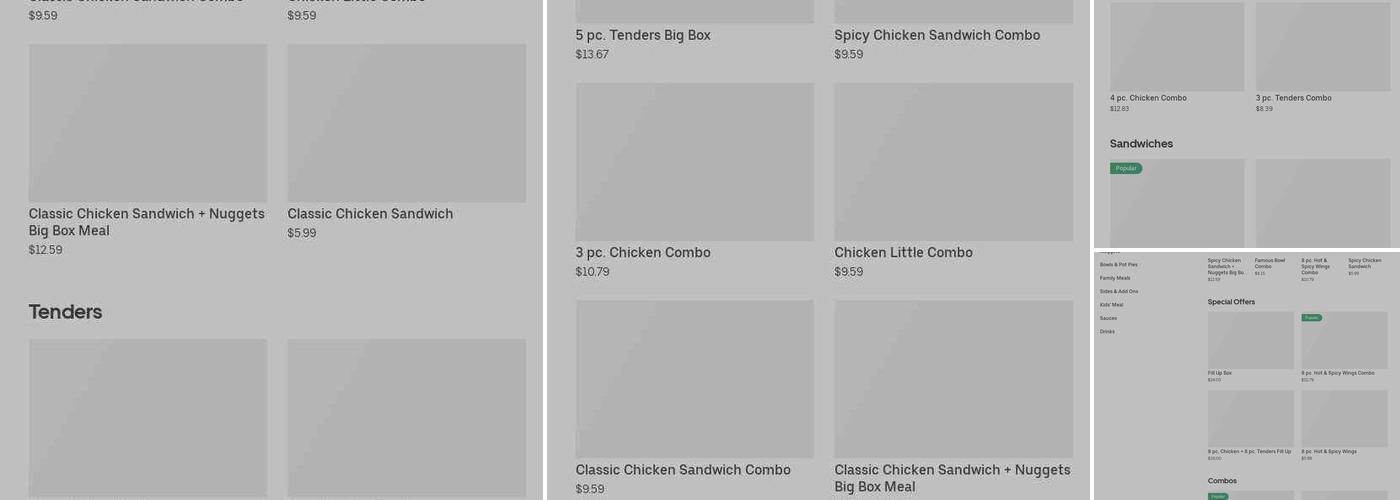 KFC Menu