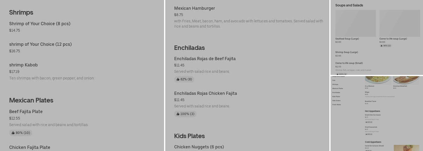 Los Arcos Menu