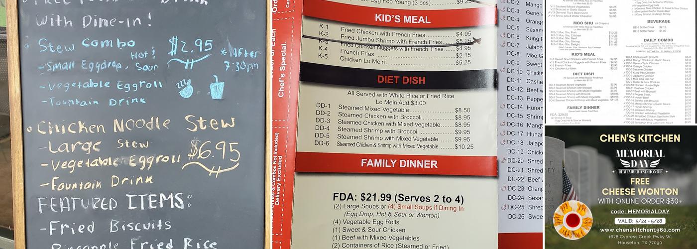 Chen's Kitchen Menu