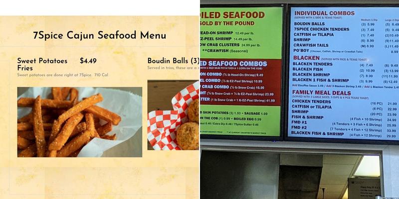 7Spice Menu