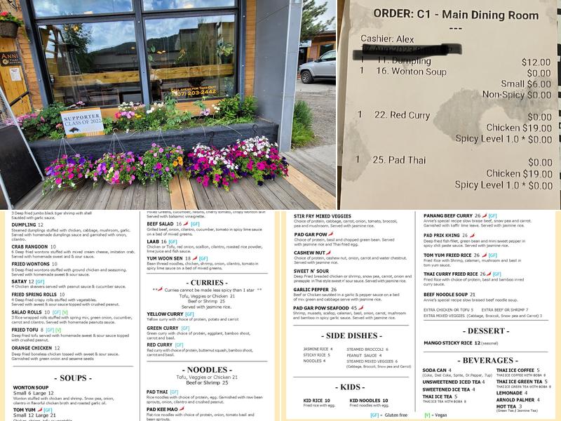 Annie's Thai Kitchen Menu