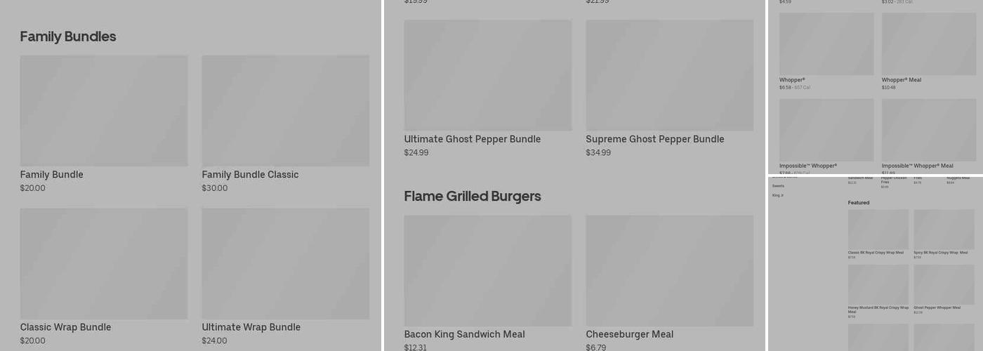 Burger King Menu