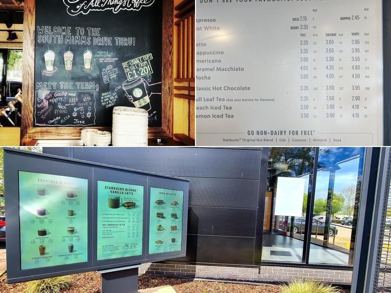 Starbucks Coffee Menu