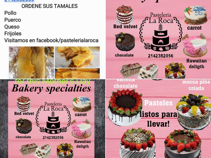 La Roca Bakery /panaderia y pasteleria. Menu