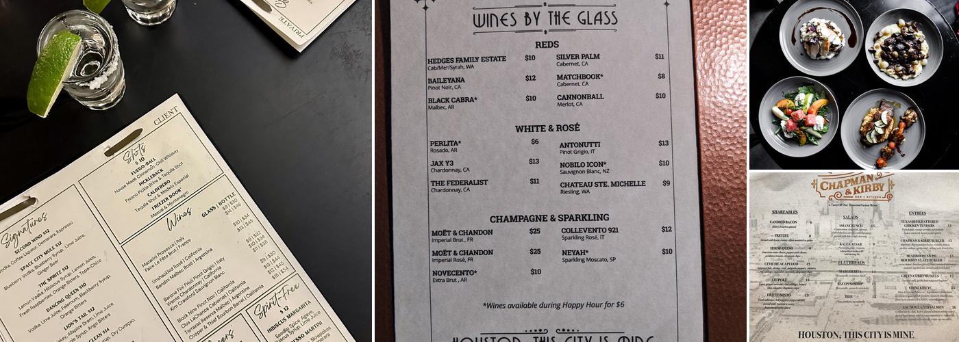Chapman & Kirby Menu
