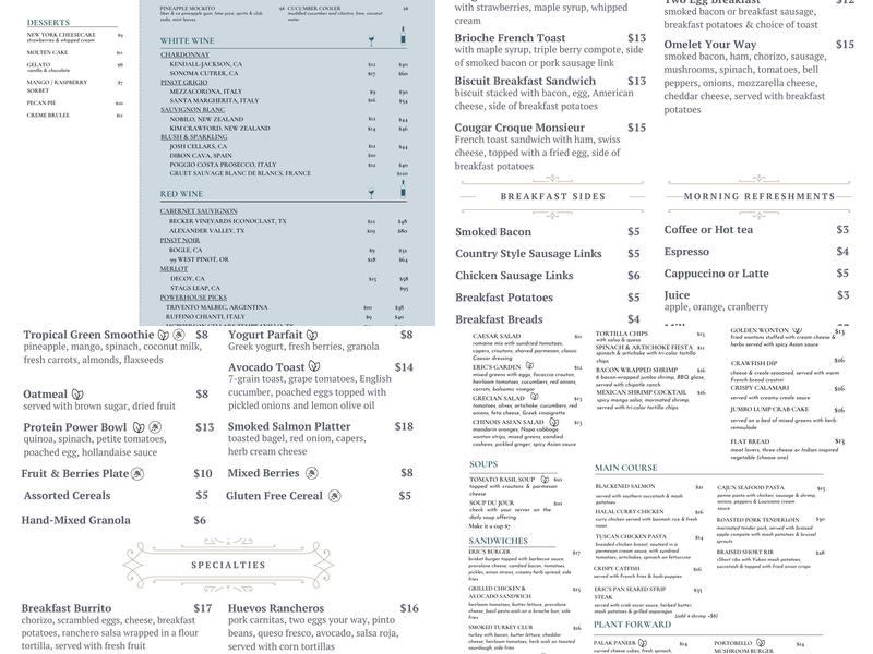 Eric's Menu