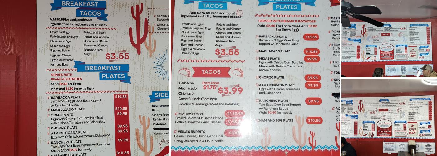 Villa Arcos Menu