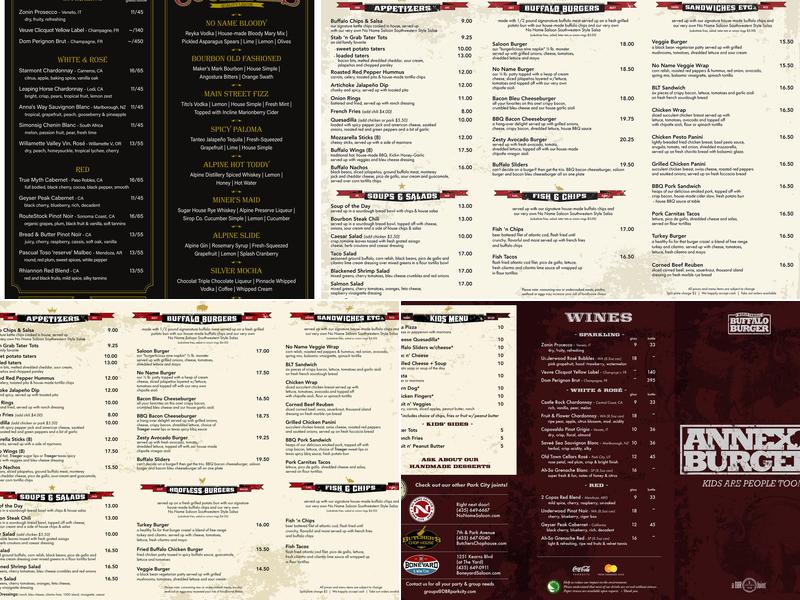 Annex Burger Menu