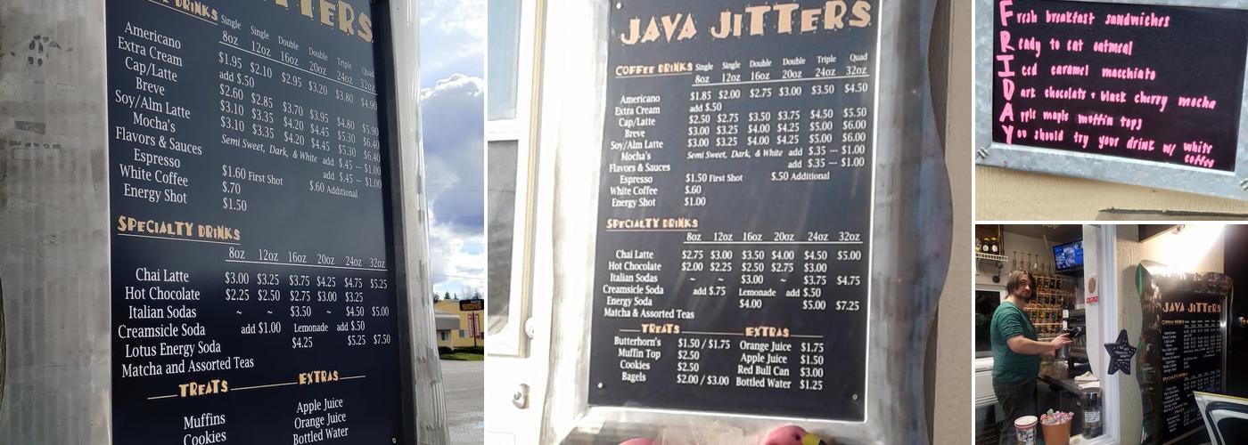Java Jitters Menu