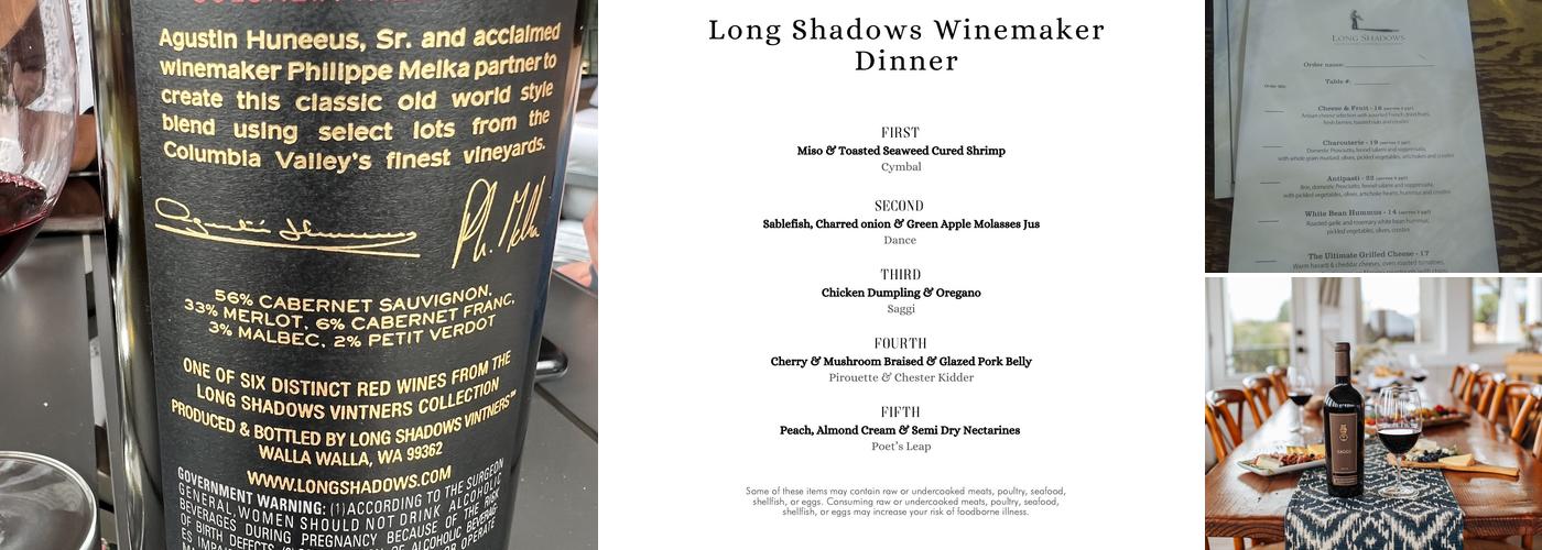 Long Shadows Tasting Room Menu