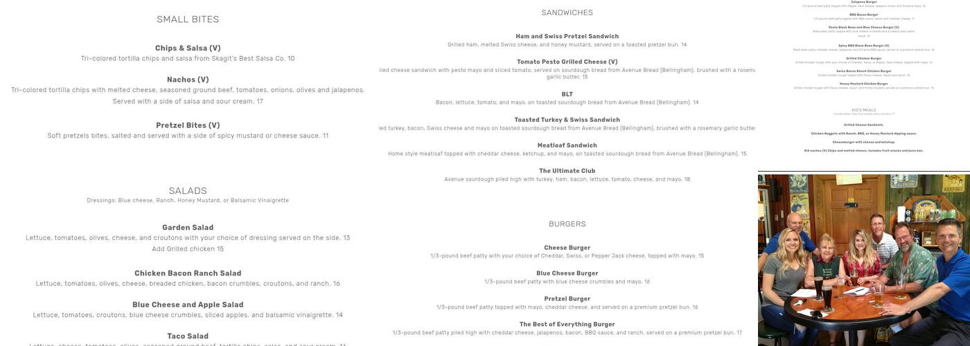 Birdsview Brewing Company Menu