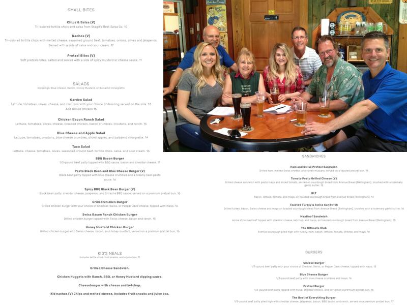 Birdsview Brewing Company Menu