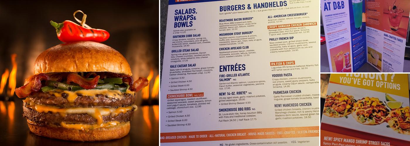 Dave & Buster's Madison Menu