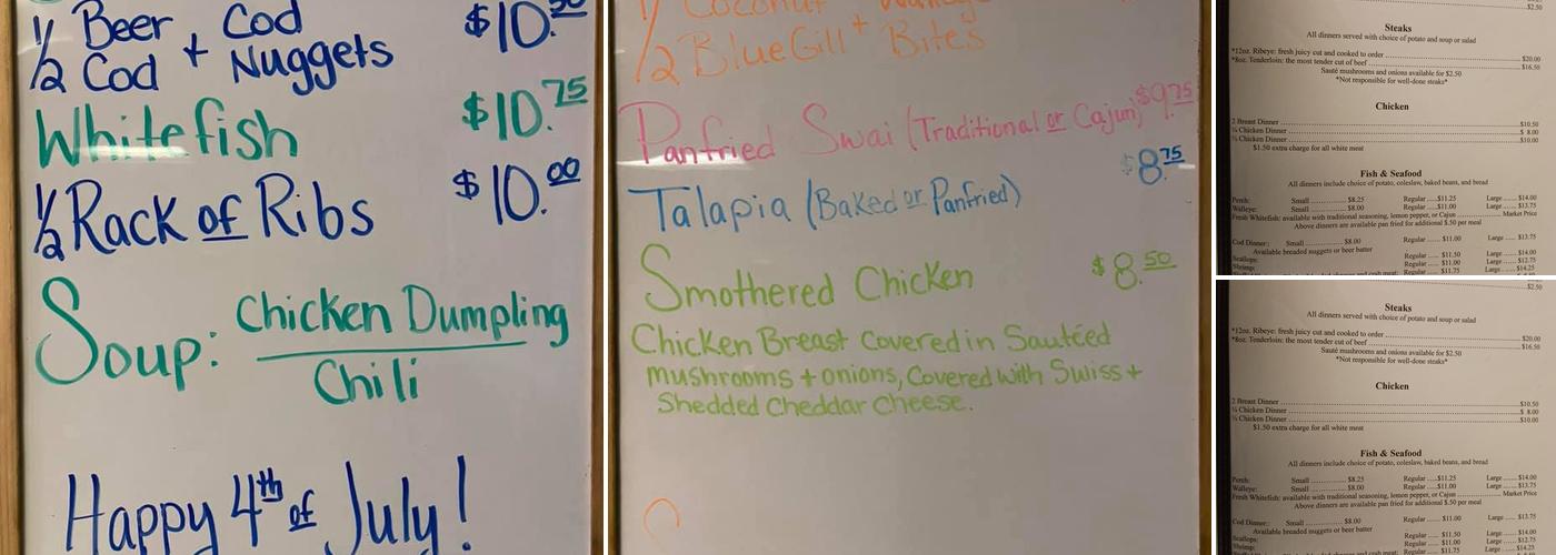 Marine House Bar & Grill Menu