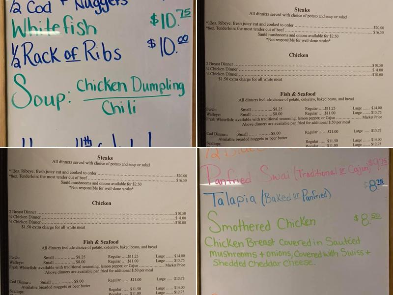 Marine House Bar & Grill Menu