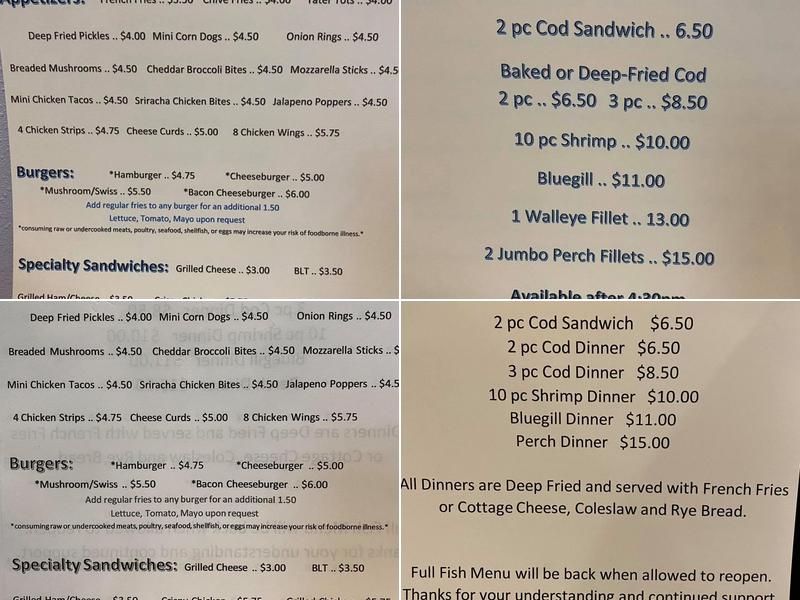 Otter's Inn Menu