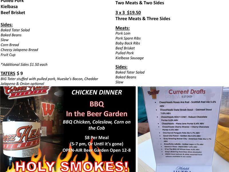 CheezHead Brewing Menu