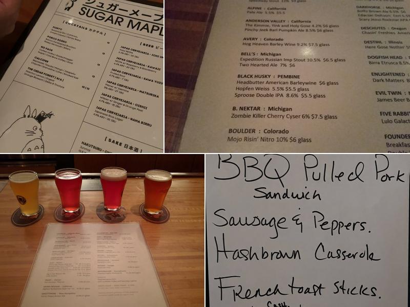 Sugar Maple Menu