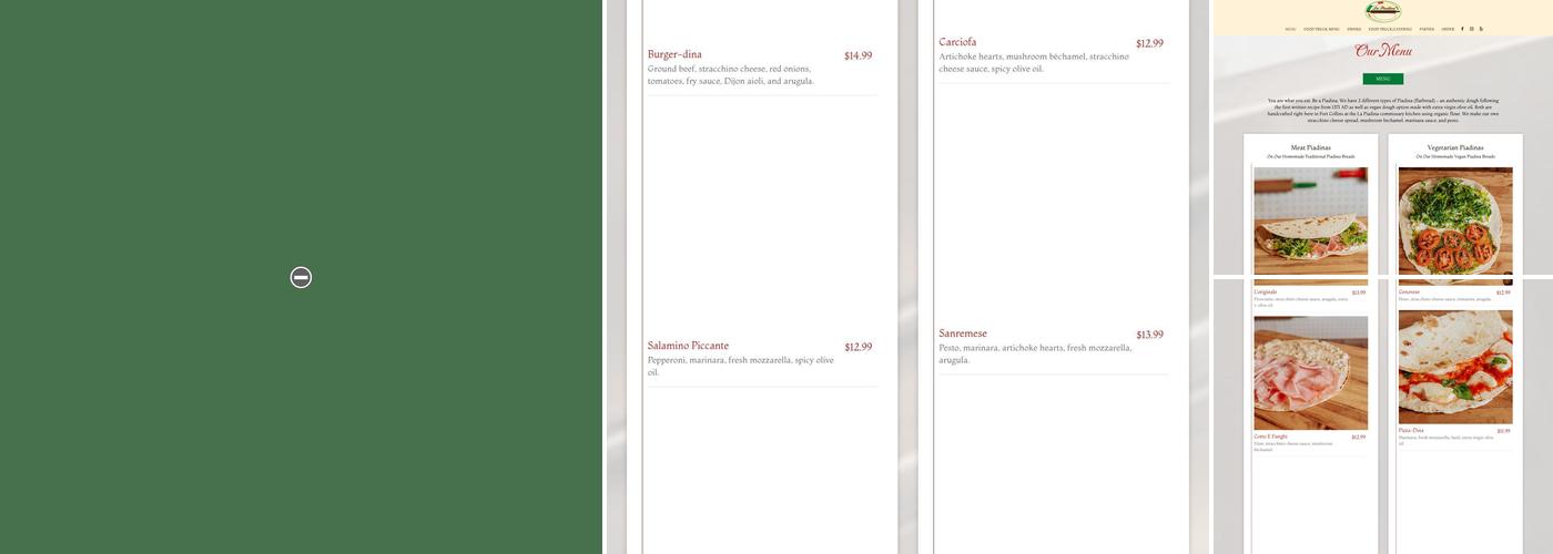 La piadina - Italian Flatbread Sandwiches Menu