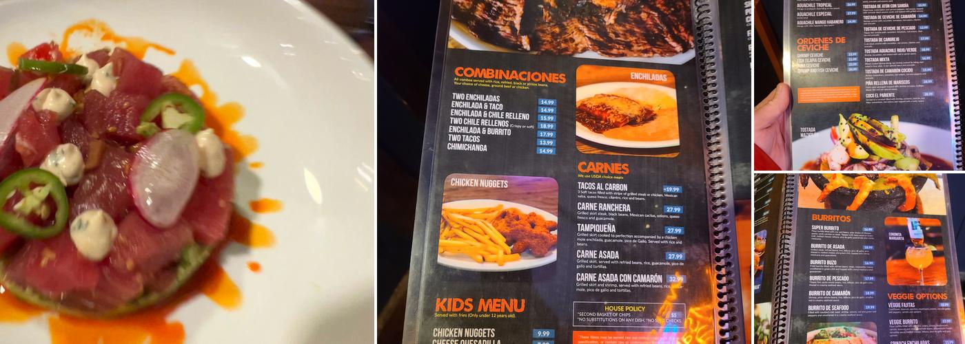 Sabor Mazatlan Menu
