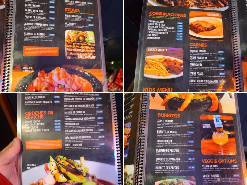 Sabor Mazatlan Menu