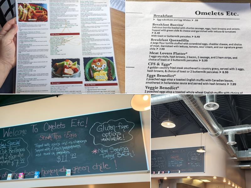 Omelets Etc. Menu