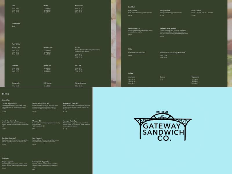 Gateway Sandwich Co. Menu