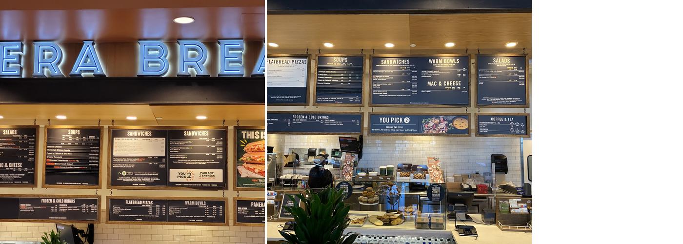Panera Bread Menu