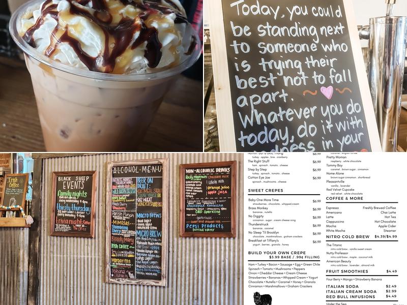Black Sheep Coffee & Crepes Menu