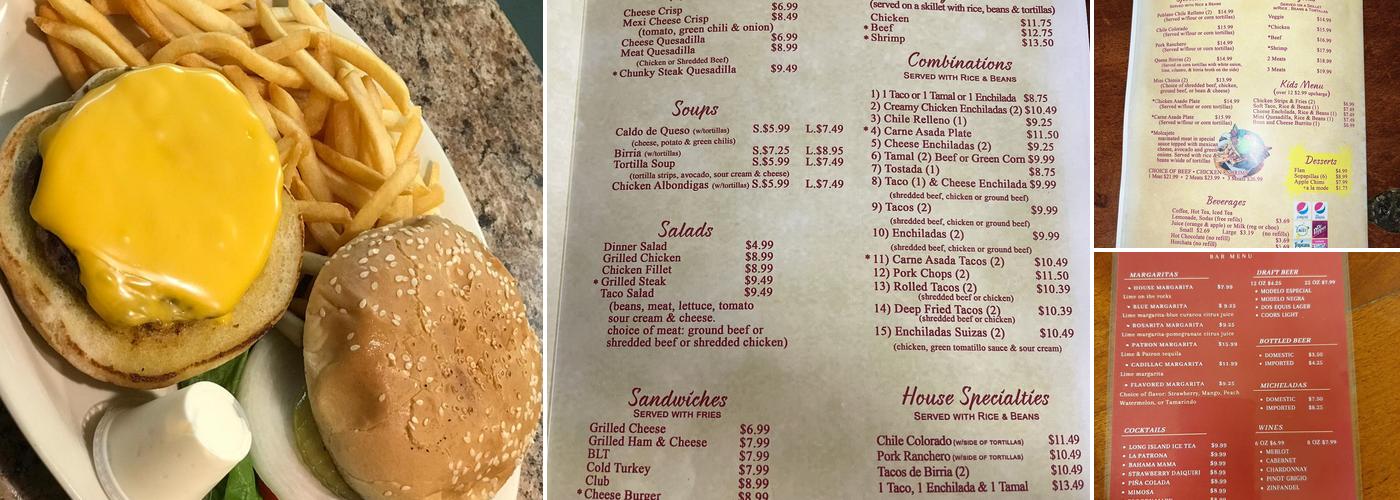 Plazita México Café Menu