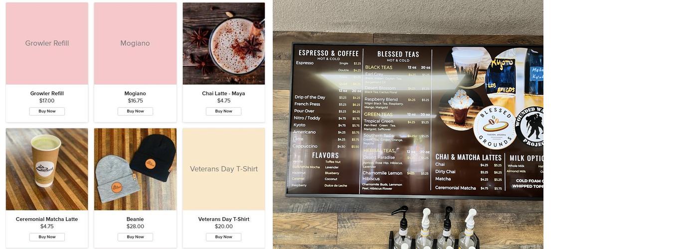 Blessed Grounds Menu