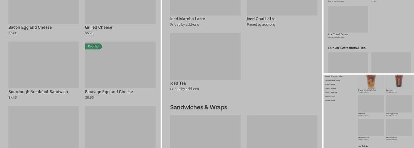 Dunkin' Menu