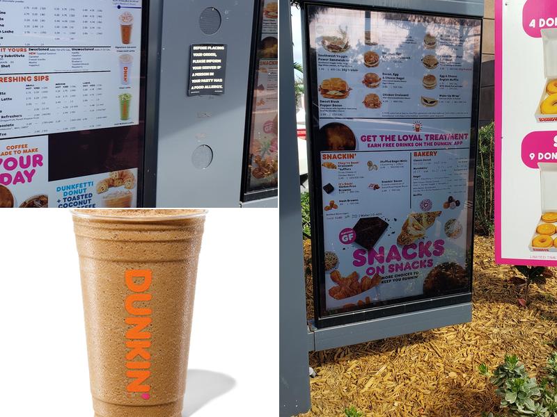 Dunkin' Menu