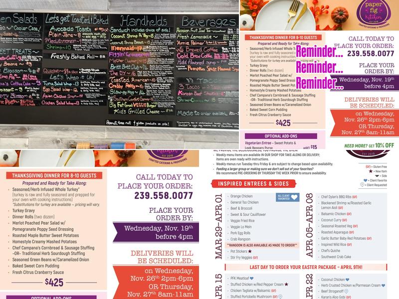 Paper Fig Kitchen Menu