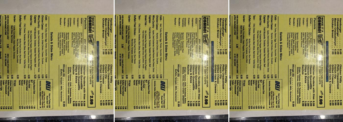 Java Moon Cafe at DAB Menu