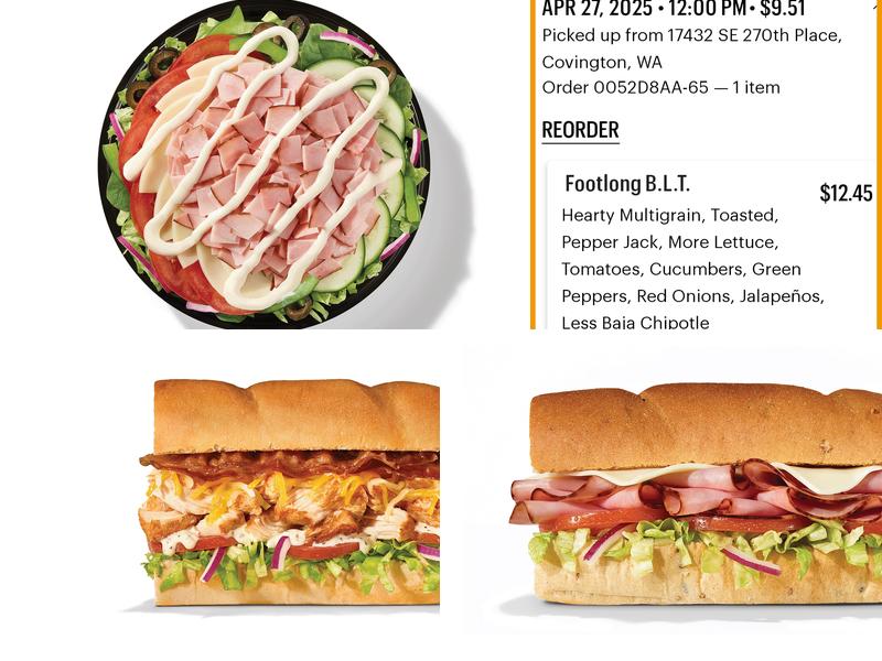 Subway Menu