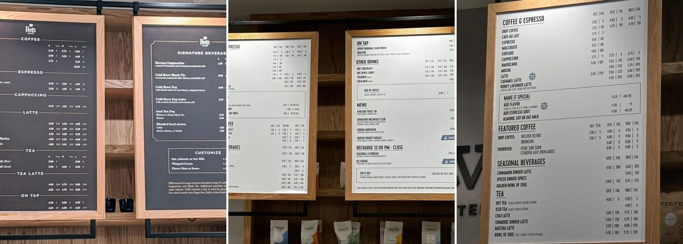 Capital One Café Menu