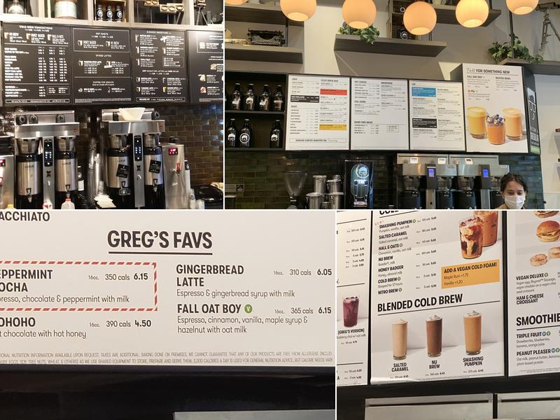 Gregorys Coffee Menu