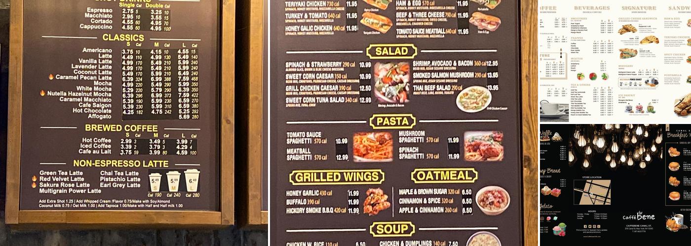 Caffe Bene Menu