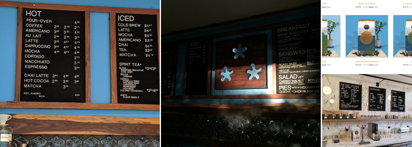 Dollop Coffee Co. Menu