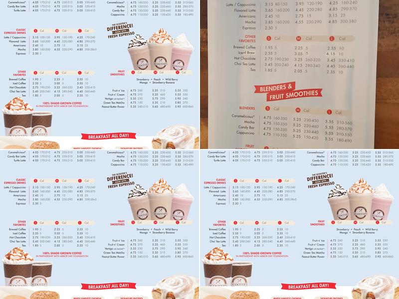 Scooter's Coffee Menu