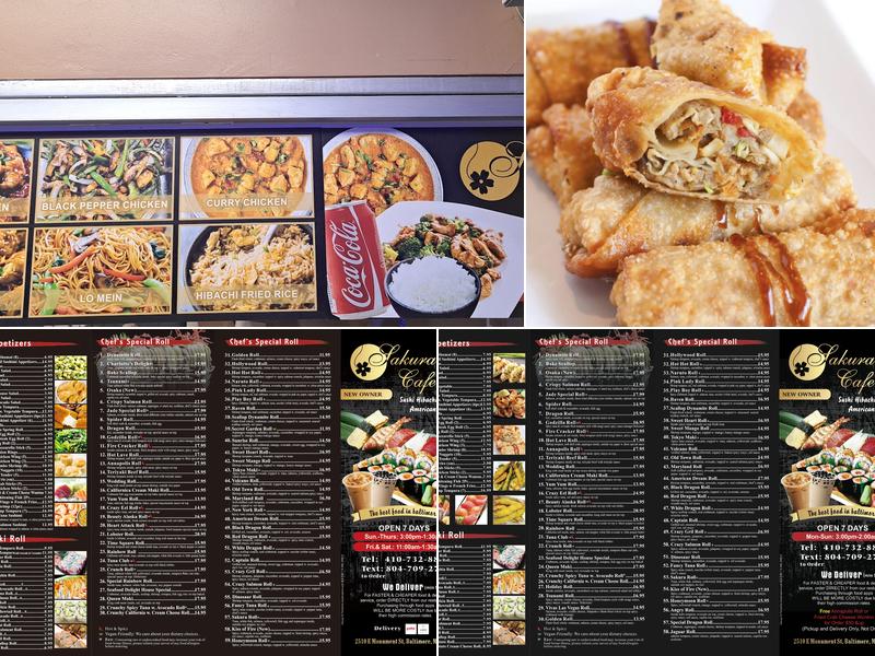 Sakura Cafe Carry Out II Menu