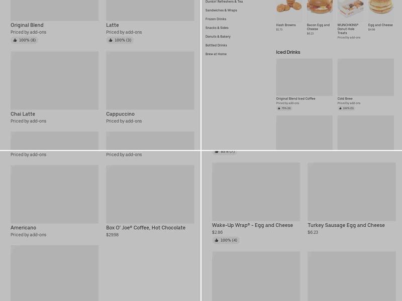 Dunkin' Menu