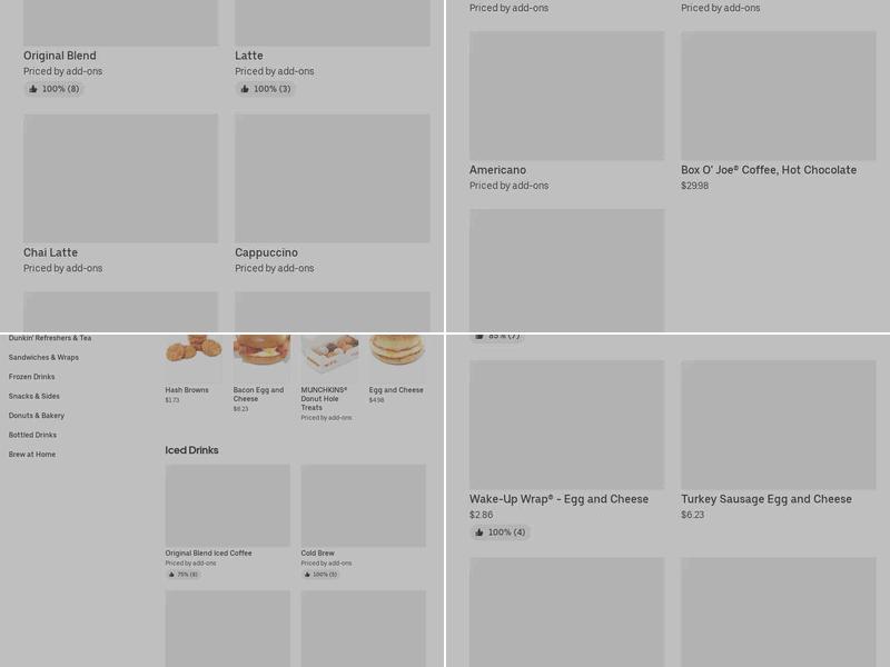 Dunkin' Menu