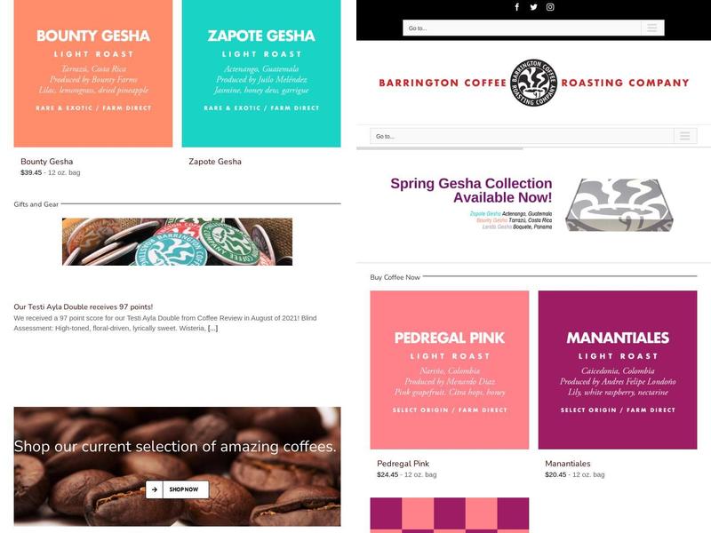 Barrington Coffee Roasting Company Menu