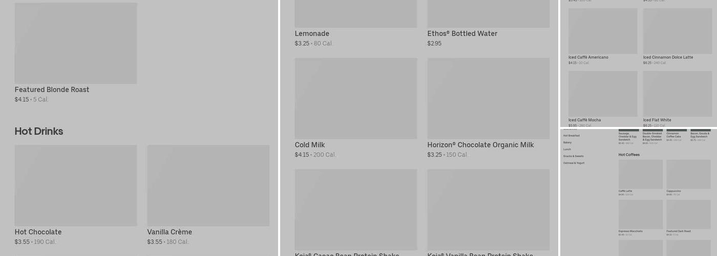 Starbucks Menu