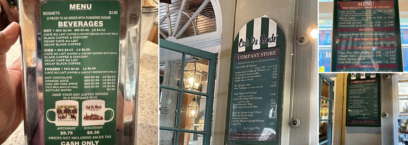 Café Du Monde Mail Order Menu