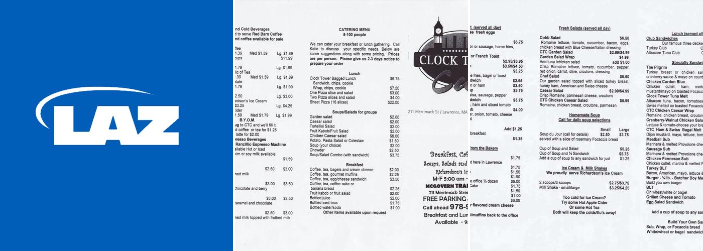 LAZ Parking Menu