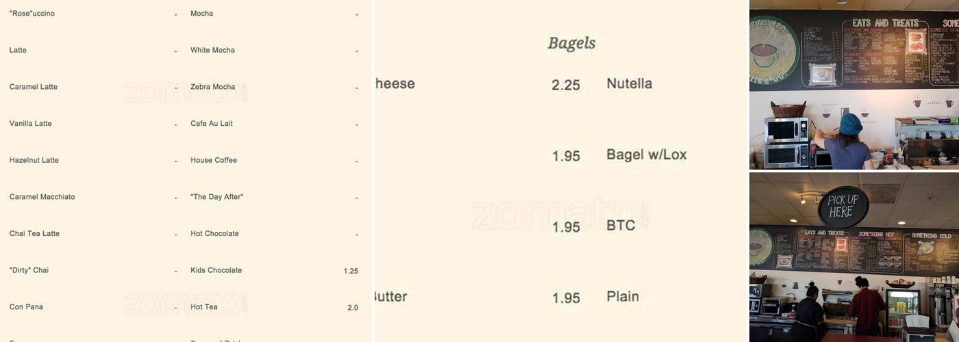 Evergreen Coffee Co Menu